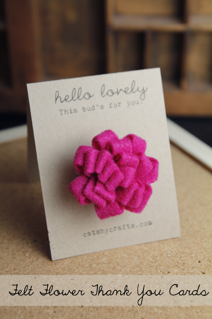 Thank You Cards with Felt Flowers
